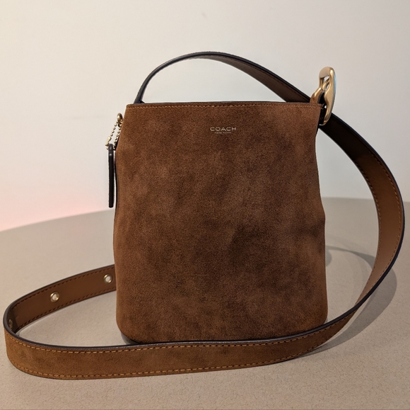 Coach Handbags - Coach Bleecker Bucket Bag 21 Warm Brown Suede